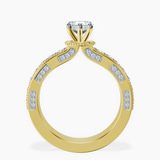 18kt Yellow Gold Regalia Milgrain Lab Diamond Ring side right image one