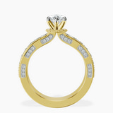 14kt Yellow Gold Regalia Milgrain Lab Diamond Ring side right image one