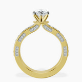 18ct Yellow Gold Regalia Milgrain Lab Diamond Ring side right image one
