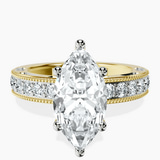 18kt Yellow Gold Regalia Milgrain Lab Diamond Ring front image