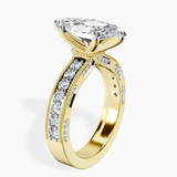 18kt Yellow Gold Regalia Milgrain Lab Diamond Ring standing product image one
