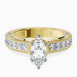 18kt Yellow Gold Regalia Milgrain Lab Diamond Ring front image