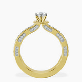 18kt Yellow Gold Regalia Milgrain Lab Diamond Ring side right image one