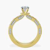 18kt Yellow Gold Regalia Milgrain Lab Diamond Ring side right image one