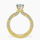 18kt Yellow Gold Regalia Milgrain Lab Diamond Ring side right image one