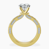 18kt Yellow Gold Regalia Milgrain Lab Diamond Ring side right image one