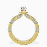 18kt Yellow Gold Regalia Milgrain Lab Diamond Ring side right image one
