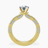 18kt Yellow Gold Regalia Milgrain Lab Diamond Ring side right image one