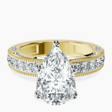 18kt Yellow Gold Regalia Milgrain Lab Diamond Ring front image