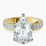 18kt Yellow Gold Regalia Milgrain Lab Diamond Ring front image
