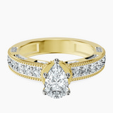 18kt Yellow Gold Regalia Milgrain Lab Diamond Ring front image