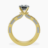 18kt Yellow Gold Regalia Milgrain Lab Diamond Ring side right image one