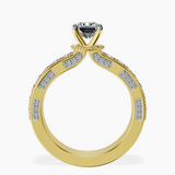 18kt Yellow Gold Regalia Milgrain Lab Diamond Ring side right image one