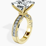 18kt Yellow Gold Regalia Milgrain Lab Diamond Ring standing product image one