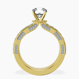 18kt Yellow Gold Regalia Milgrain Lab Diamond Ring side right image one