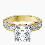 18kt Yellow Gold Regalia Milgrain Lab Diamond Ring front image