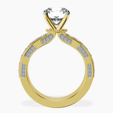 18kt Yellow Gold Regalia Milgrain Lab Diamond Ring side right image one