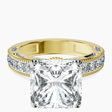 18kt Yellow Gold Regalia Milgrain Lab Diamond Ring front image