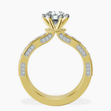 18kt Yellow Gold Regalia Milgrain Lab Diamond Ring side right image one