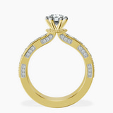18kt Yellow Gold Regalia Milgrain Lab Diamond Ring side right image one