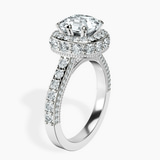 18ct White Gold Luxoré Vintage Allure Lab Diamond Ring standing product image one