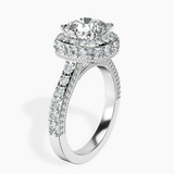 18ct White Gold Luxoré Vintage Allure Lab Diamond Ring standing product image one
