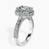 18ct White Gold Luxoré Vintage Allure Lab Diamond Ring standing product image one
