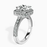 Platinum Luxoré Vintage Allure Lab Diamond Ring standing product image one