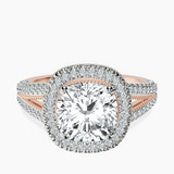 14kt Rose Gold Opulenté Antique Halo Lab Diamond Ring front image