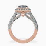 9ct Rose Gold Opulenté Antique Halo Lab Diamond Ring side right image one