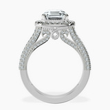 Platinum Opulenté Antique Halo Lab Diamond Ring side right image one