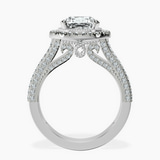 18kt White Gold Opulenté Antique Halo Lab Diamond Ring side right image one