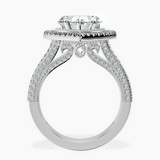 Platinum Opulenté Antique Halo Lab Diamond Ring side right image one