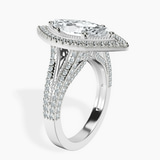 14kt White Gold Opulenté Antique Halo Lab Diamond Ring standing product image one