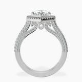 14kt White Gold Opulenté Antique Halo Lab Diamond Ring side right image one