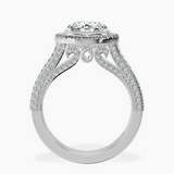 14ct White Gold Opulenté Antique Halo Lab Diamond Ring side right image one