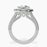 Platinum Opulenté Antique Halo Lab Diamond Ring side right image one