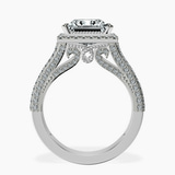 10kt White Gold Opulenté Antique Halo Lab Diamond Ring side right image one