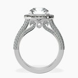 Platinum Opulenté Antique Halo Lab Diamond Ring side right image one