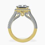 18kt Yellow Gold Opulenté Antique Halo Lab Diamond Ring side right image one