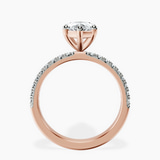 18kt Rose Gold Nomi Classic Eternity Lab Diamond Ring side right image one