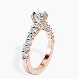 10kt Rose Gold Austria Cathedral Lab Diamond Ring standing product image one