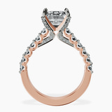 10kt Rose Gold Austria Cathedral Lab Diamond Ring side right image one