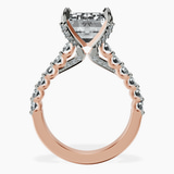 10kt Rose Gold Austria Cathedral Lab Diamond Ring side right image one