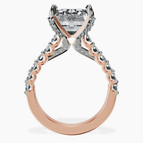 10kt Rose Gold Austria Cathedral Lab Diamond Ring side right image one