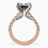 10kt Rose Gold Austria Cathedral Lab Diamond Ring side right image one