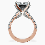 10kt Rose Gold Austria Cathedral Lab Diamond Ring side right image one