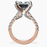 10kt Rose Gold Austria Cathedral Lab Diamond Ring side right image one