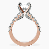 10kt Rose Gold Austria Cathedral Lab Diamond Ring side right image one