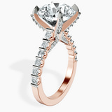 10kt Rose Gold Austria Cathedral Lab Diamond Ring standing product image one